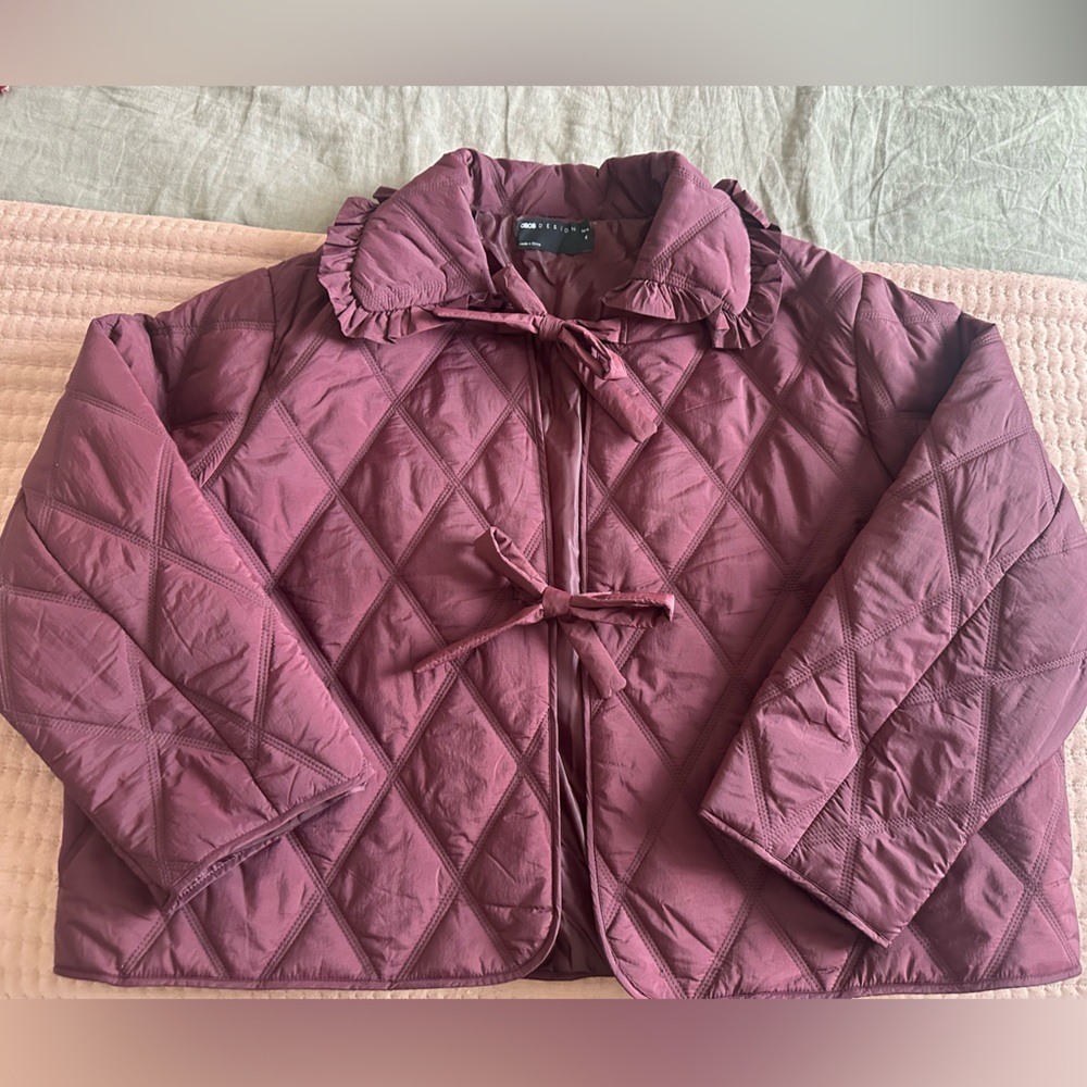 ASOS-quilted purple/maroon light jacket